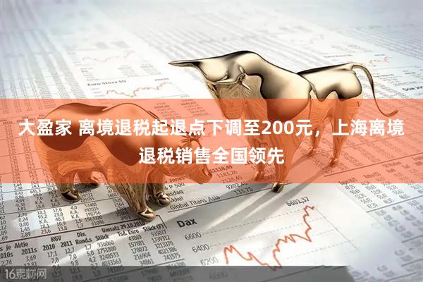大盈家 离境退税起退点下调至200元，上海离境退税销售全国领先